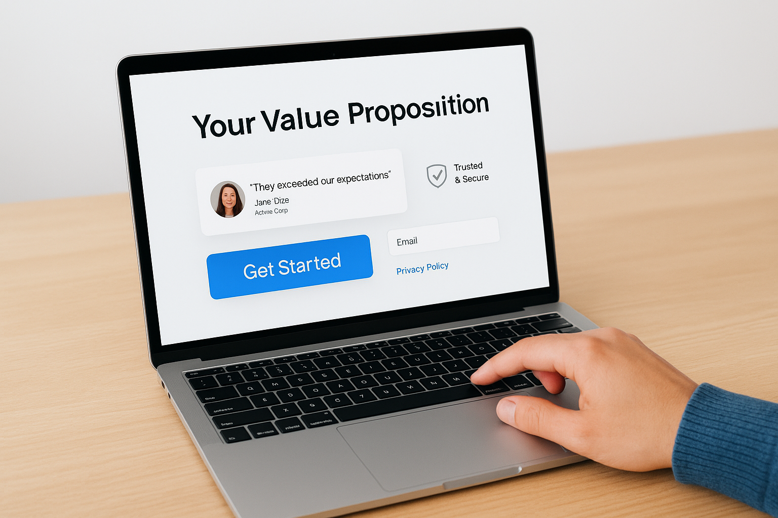 Where to place trust elements so they support the CTA