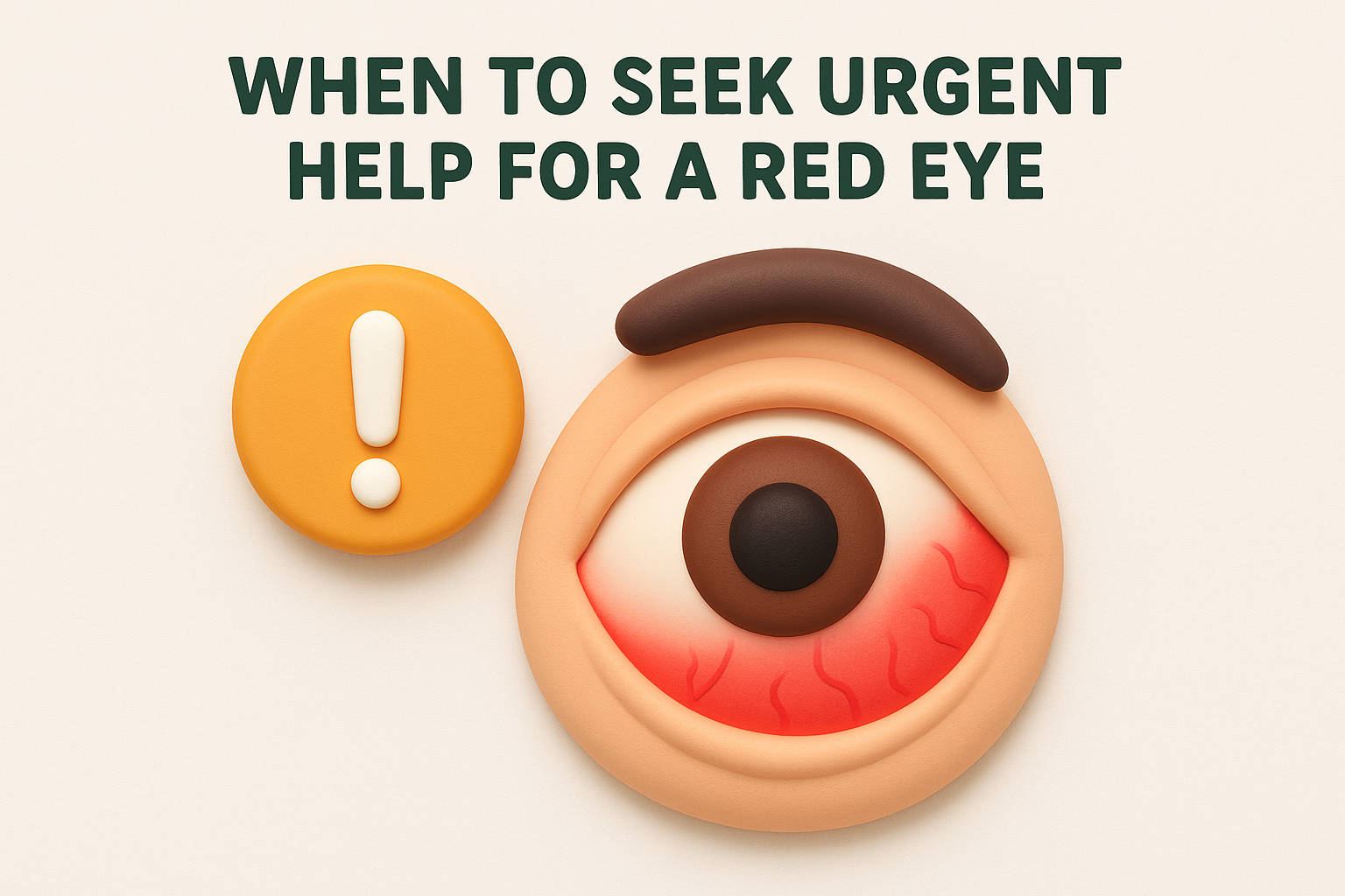 When to seek urgent help for a red eye