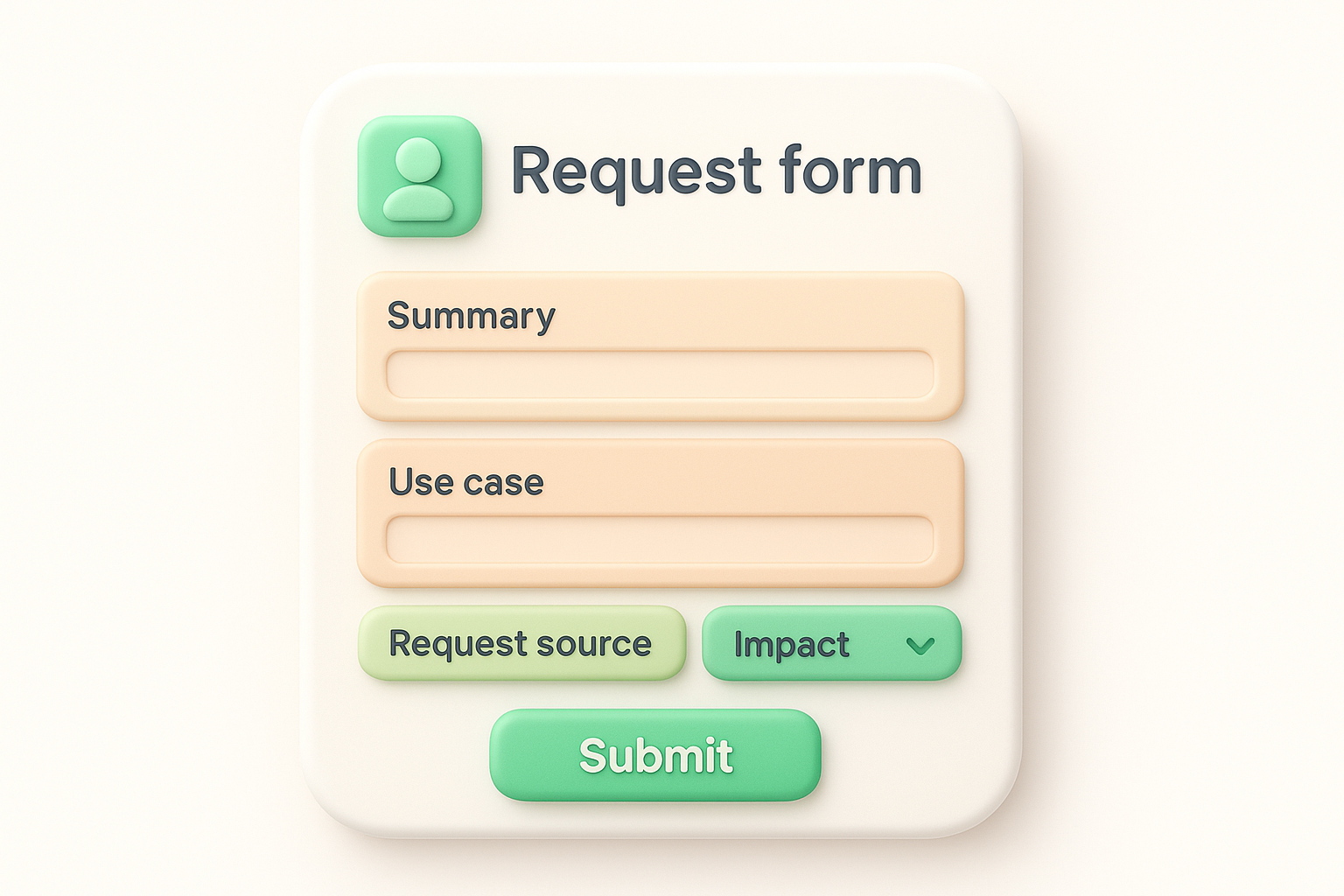 Build a request form with required fields