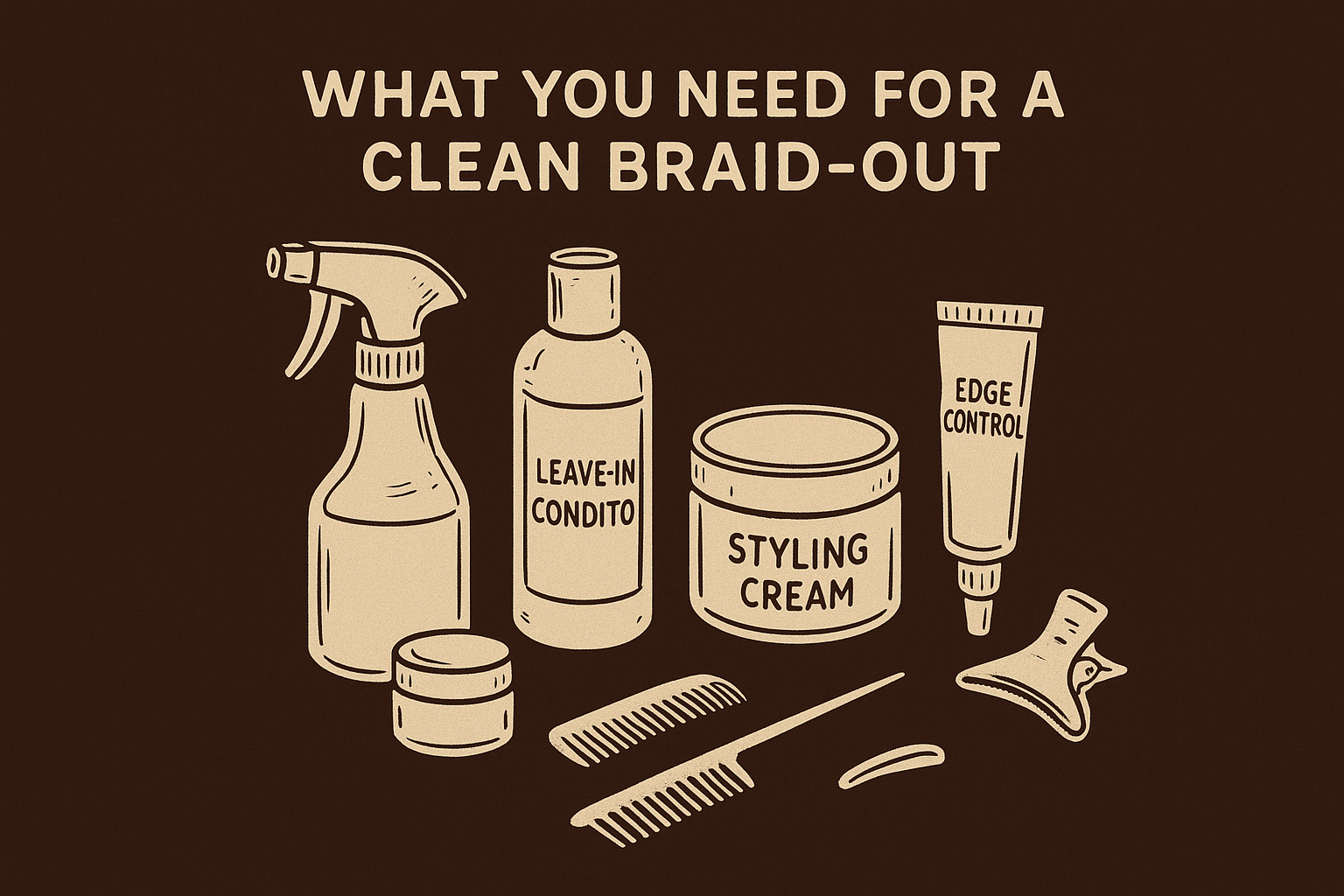 What you need for a clean braid-out