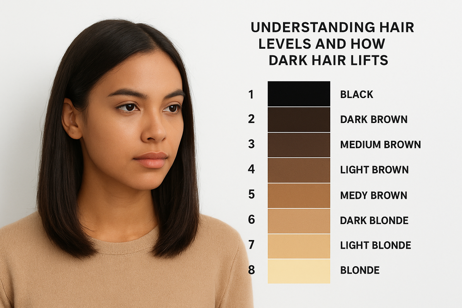 Understanding hair levels and how dark hair lifts