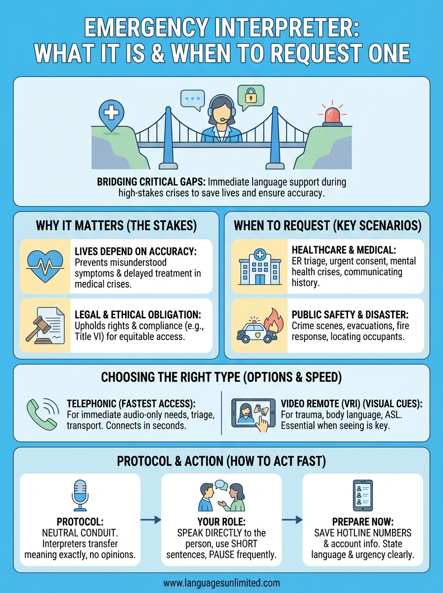 emergency interpreter infographic