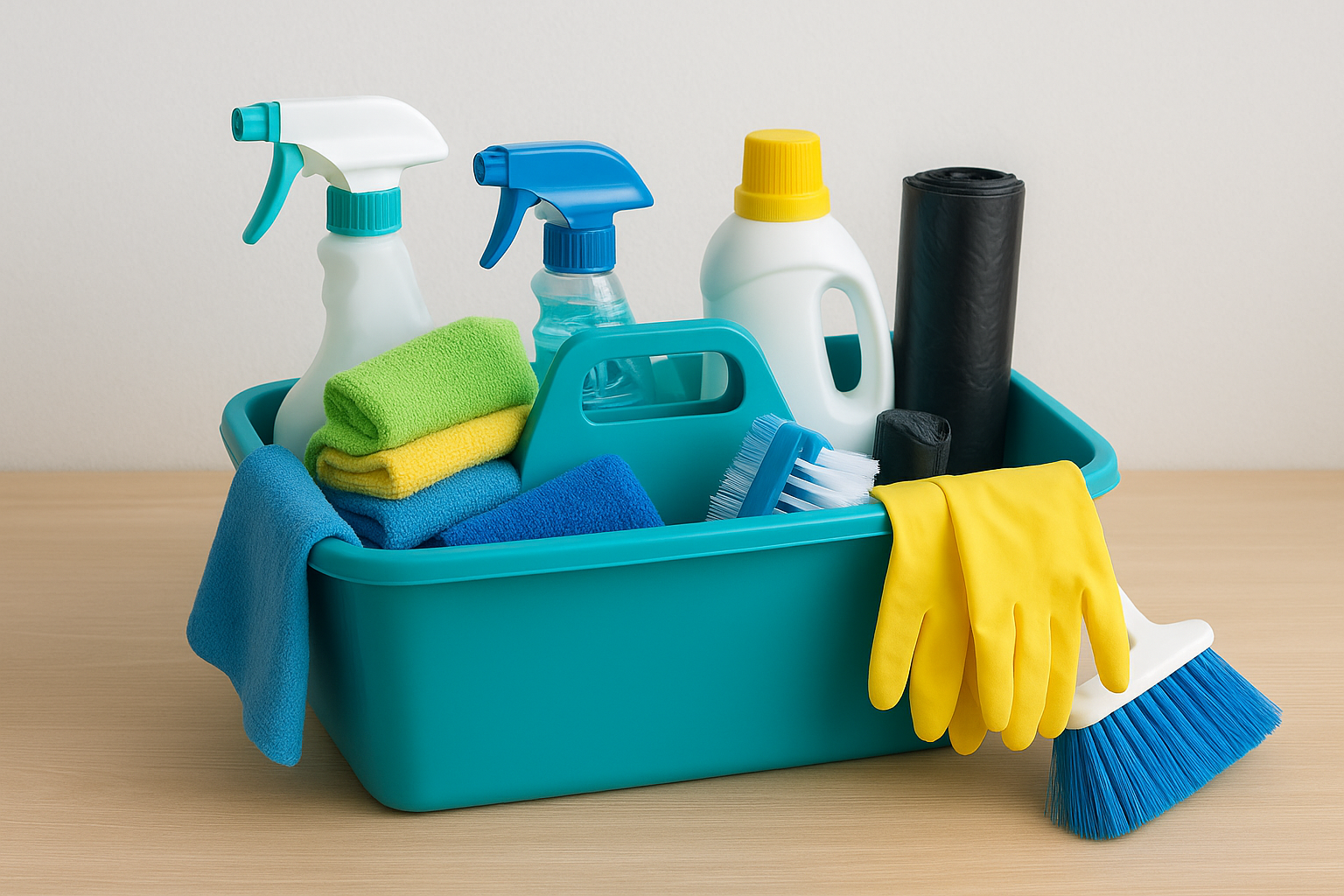 Gather your cleaning caddy essentials