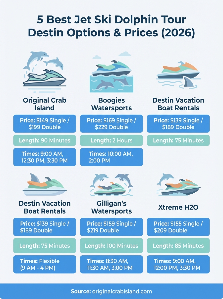 jet ski dolphin tour destin infographic