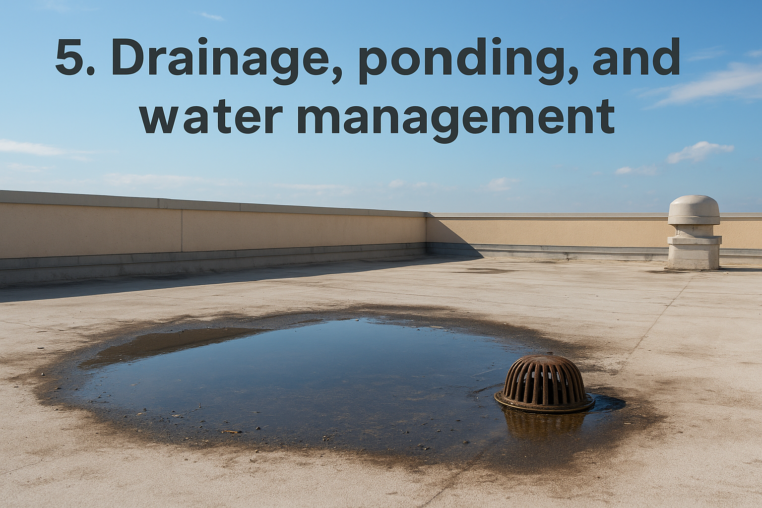 5. Drainage, ponding, and water management