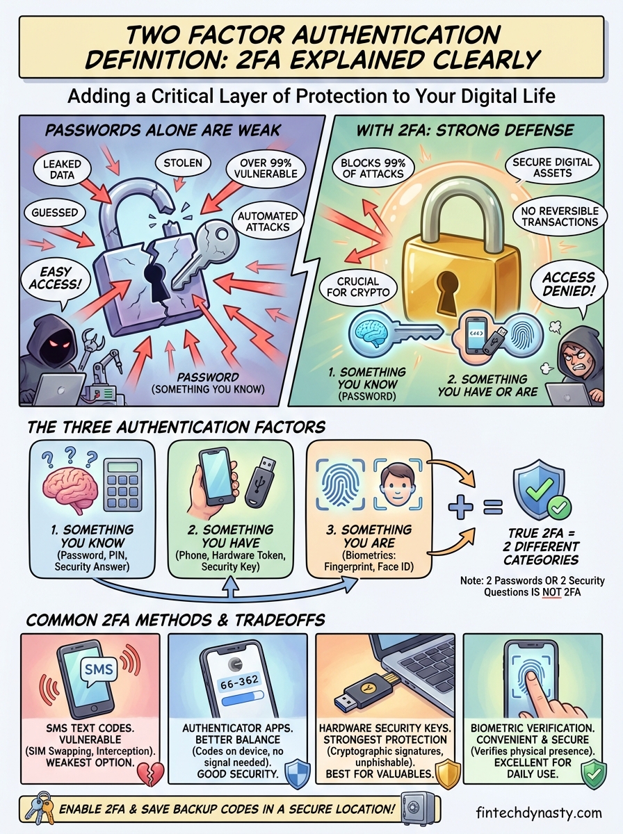 two factor authentication definition infographic