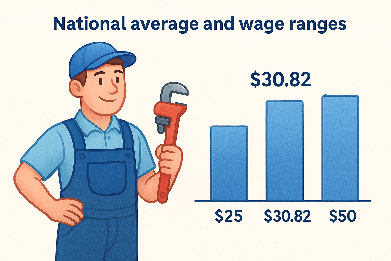 National average and wage ranges