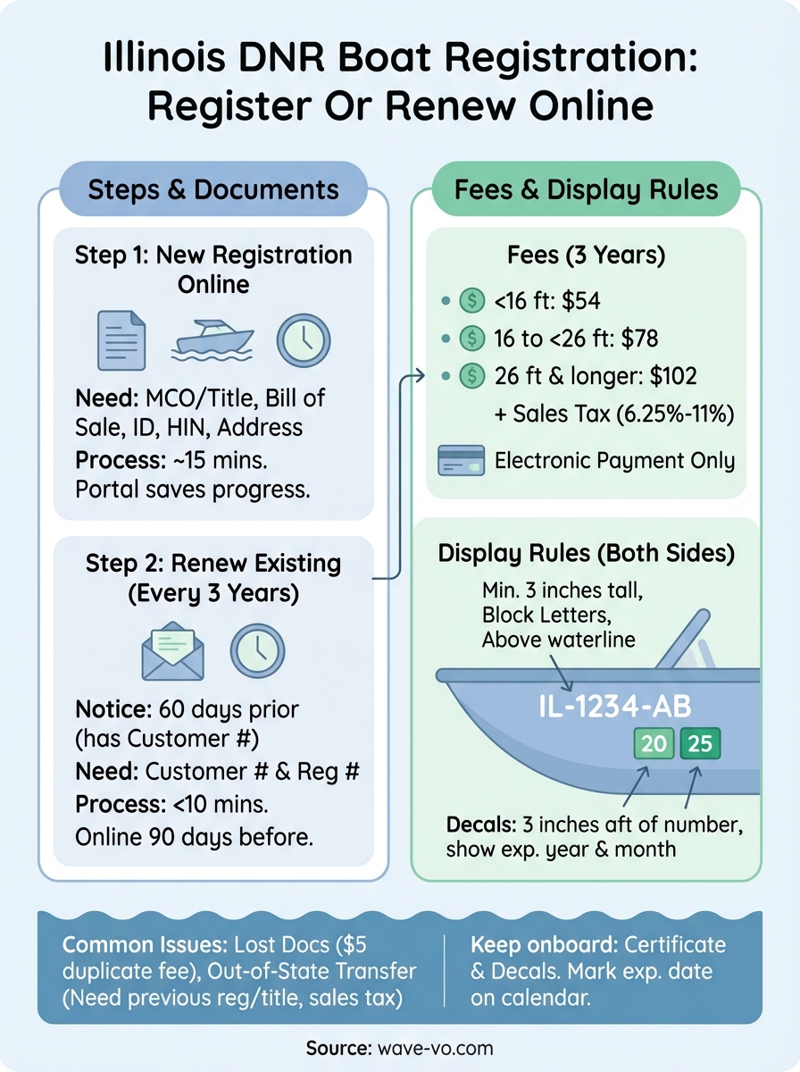 illinois dnr boat registration infographic