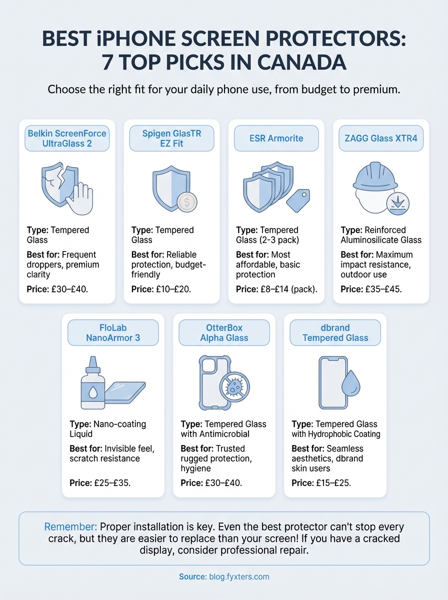 best screen protector for iphone infographic