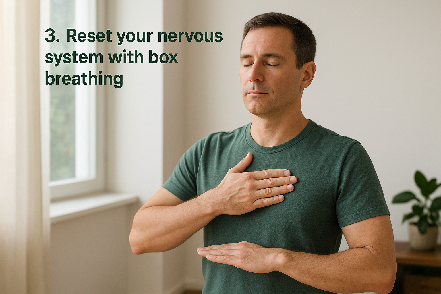 3. Reset your nervous system with box breathing