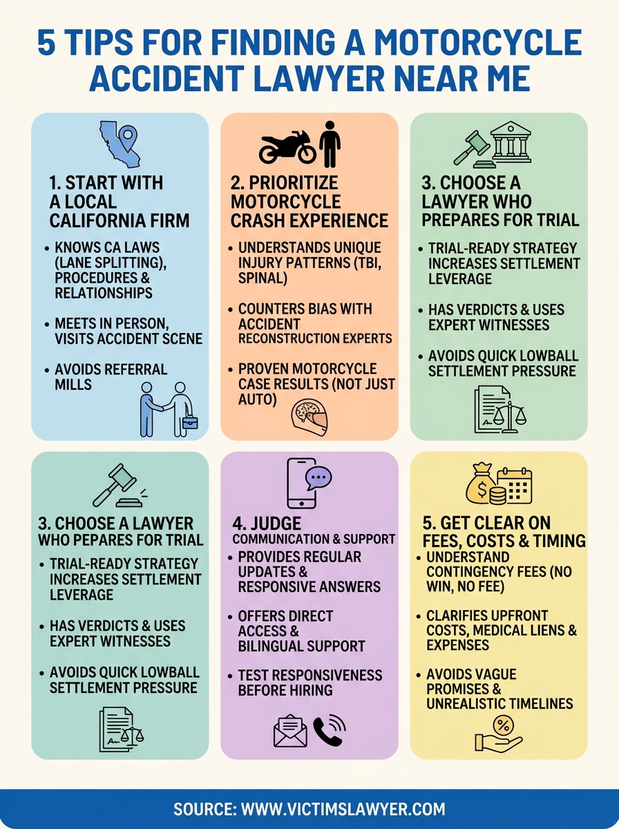 motorcycle accident lawyer near me infographic