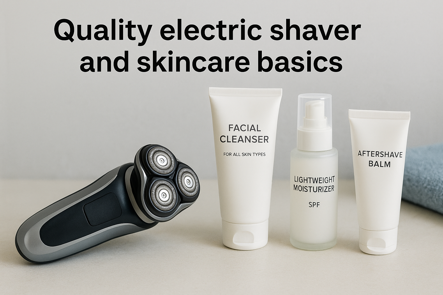 8. Quality electric shaver and skincare basics