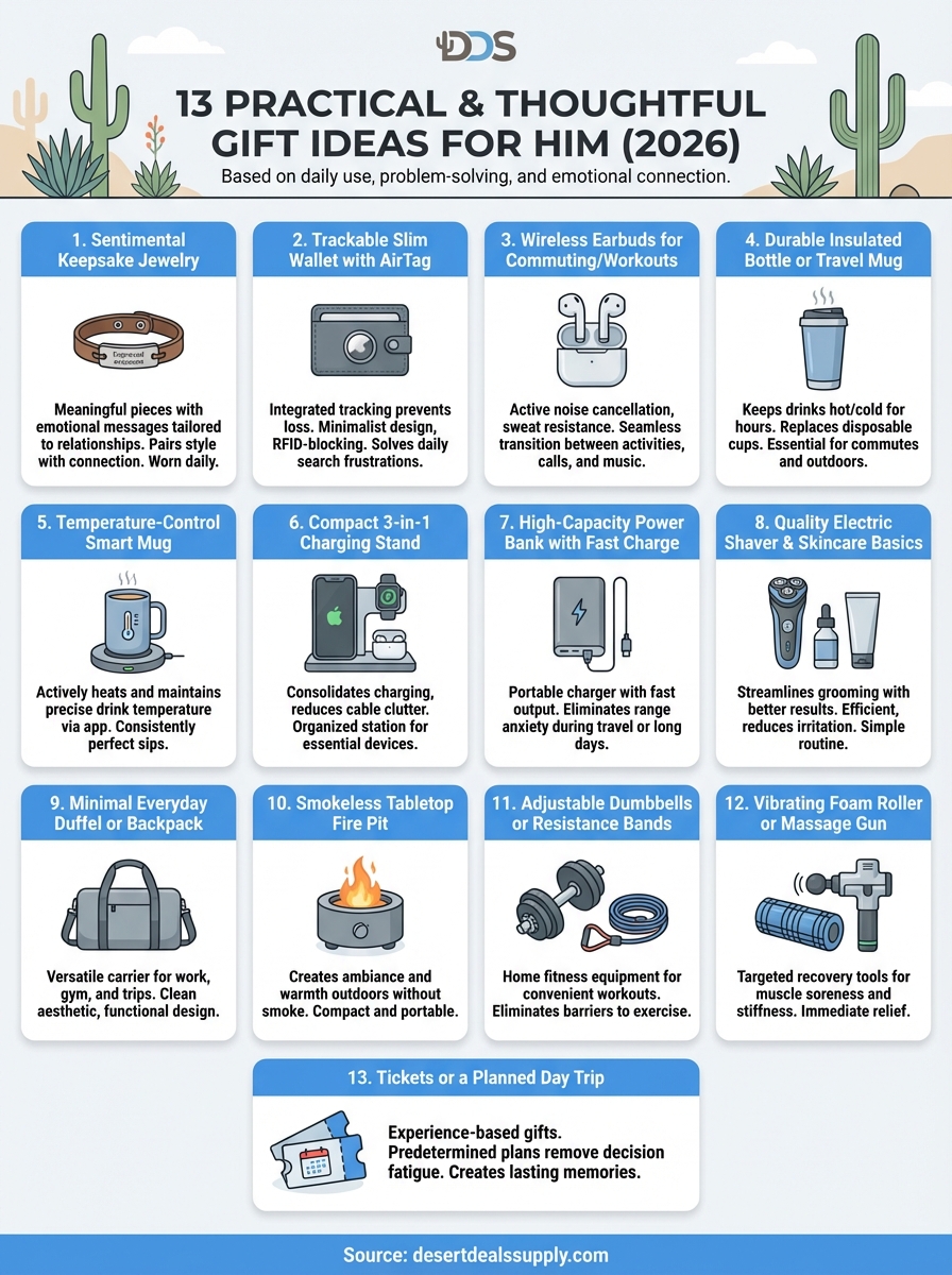 gifts for him ideas infographic