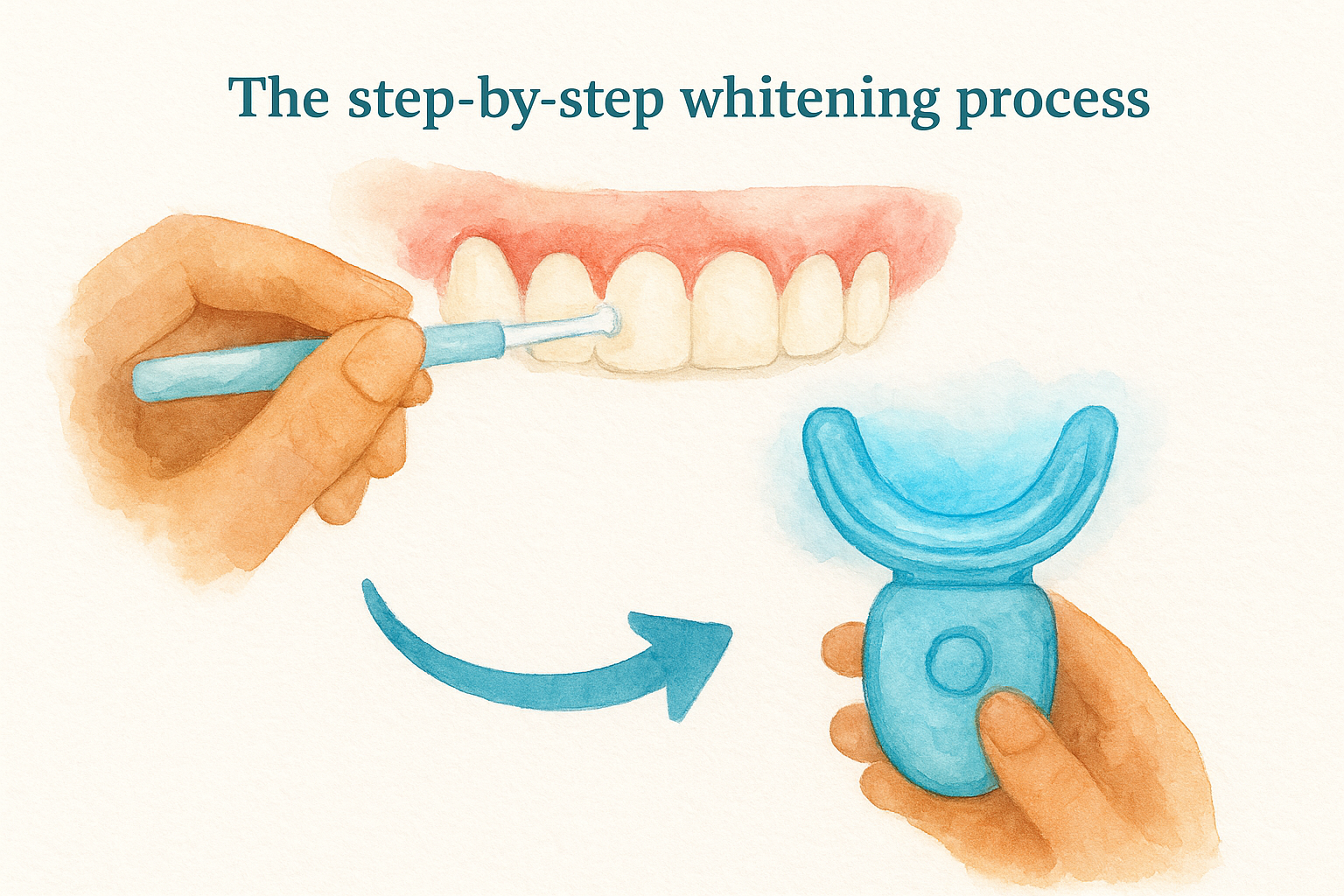 The step-by-step whitening process
