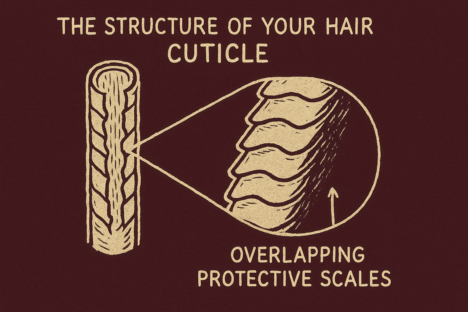The structure of your hair cuticle