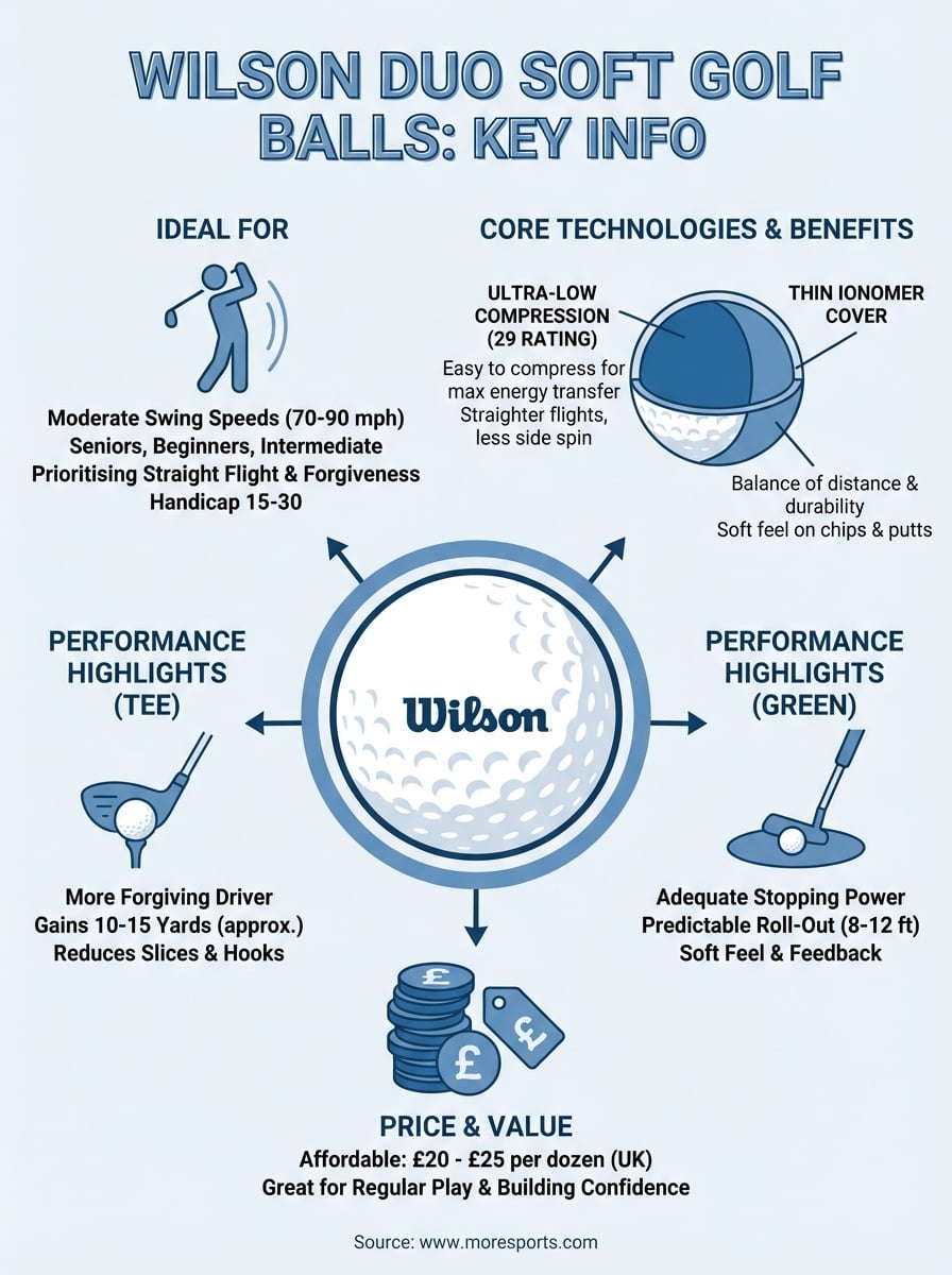 wilson duo soft golf balls infographic
