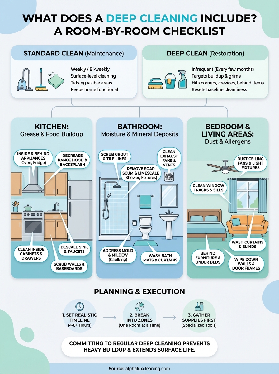 what does a deep cleaning include infographic
