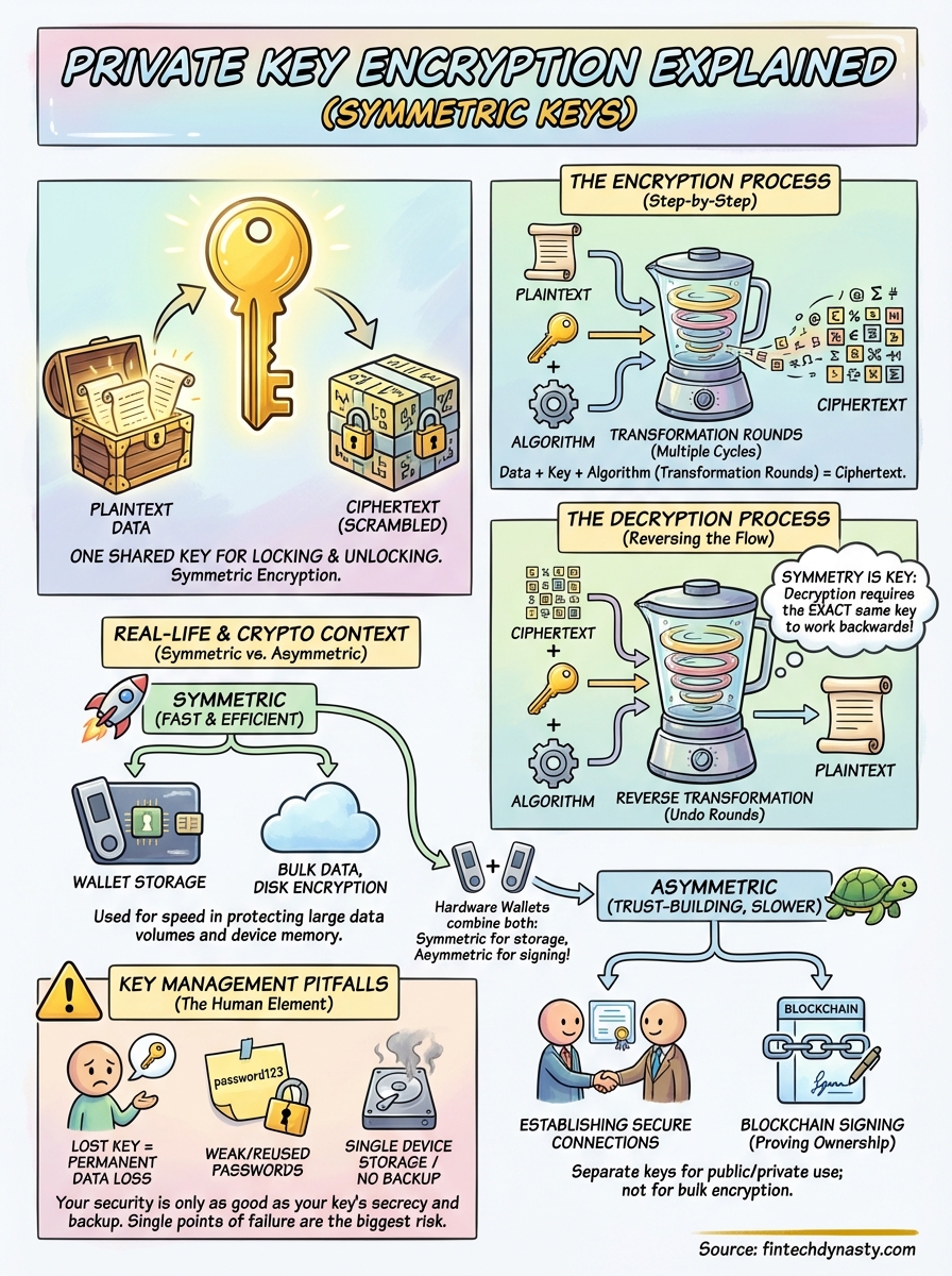 private key encryption explained infographic