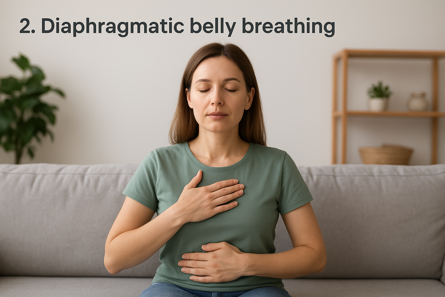 2. Diaphragmatic belly breathing