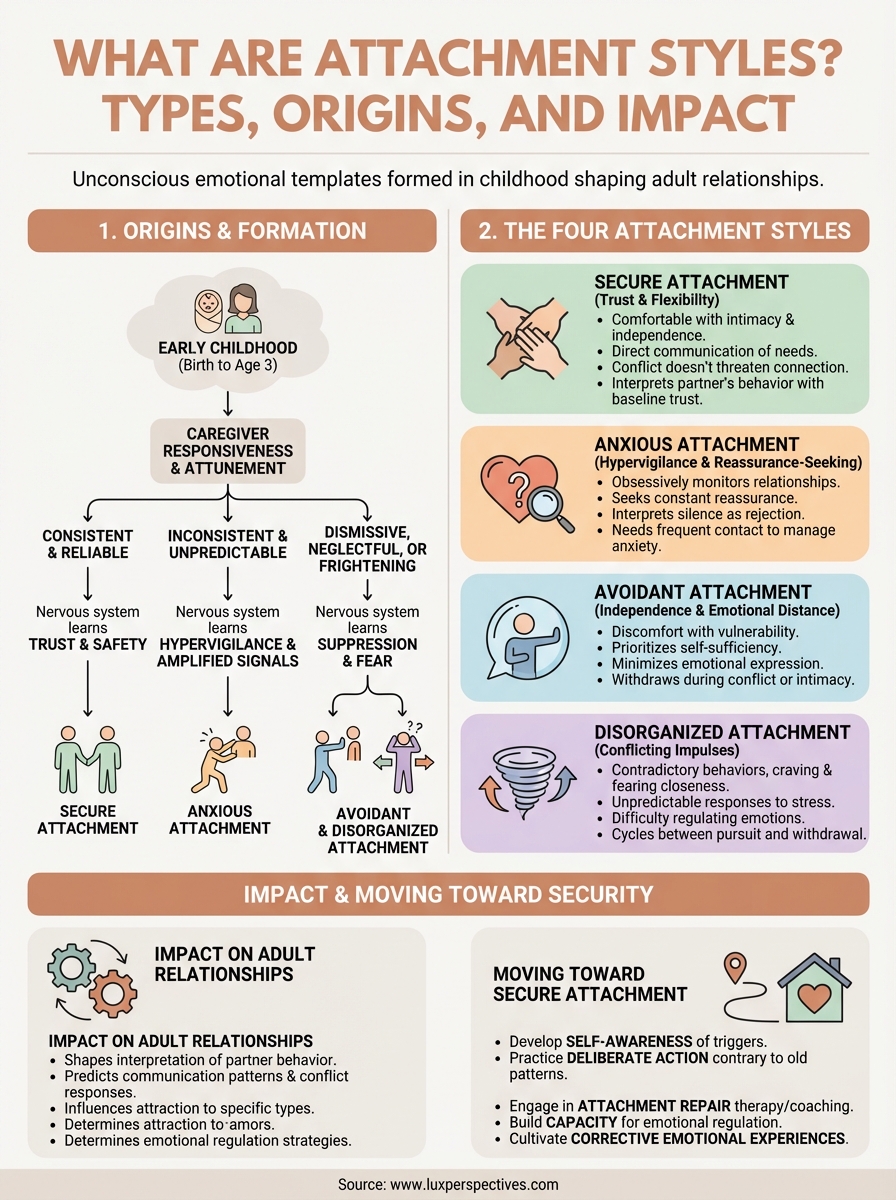 what are attachment styles infographic