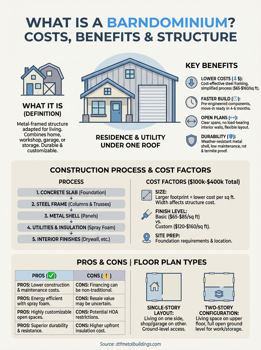 what is a barndominium infographic