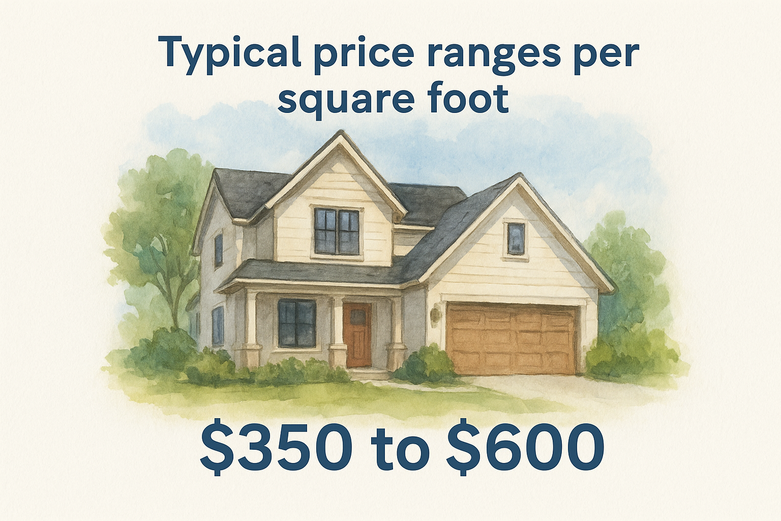 Typical price ranges per square foot