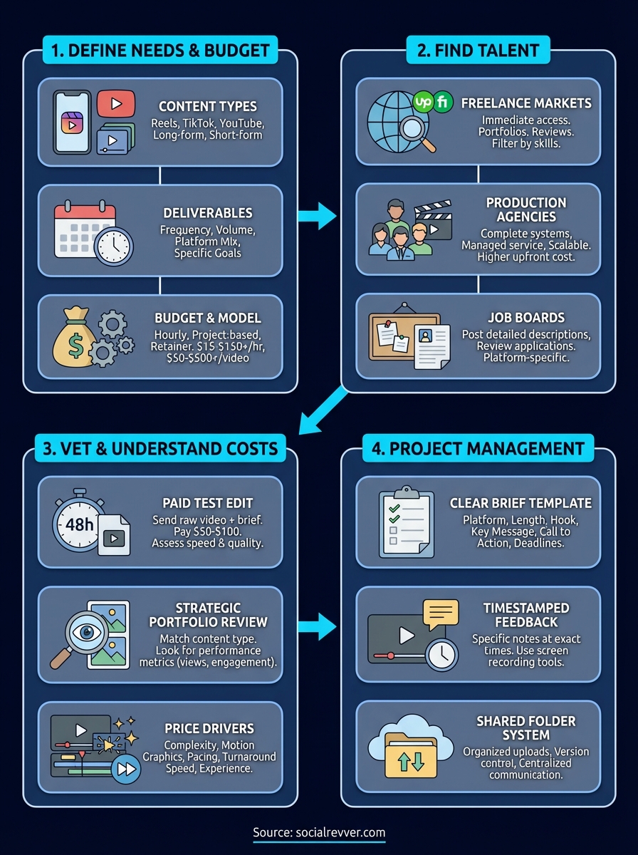 hire a video editor infographic