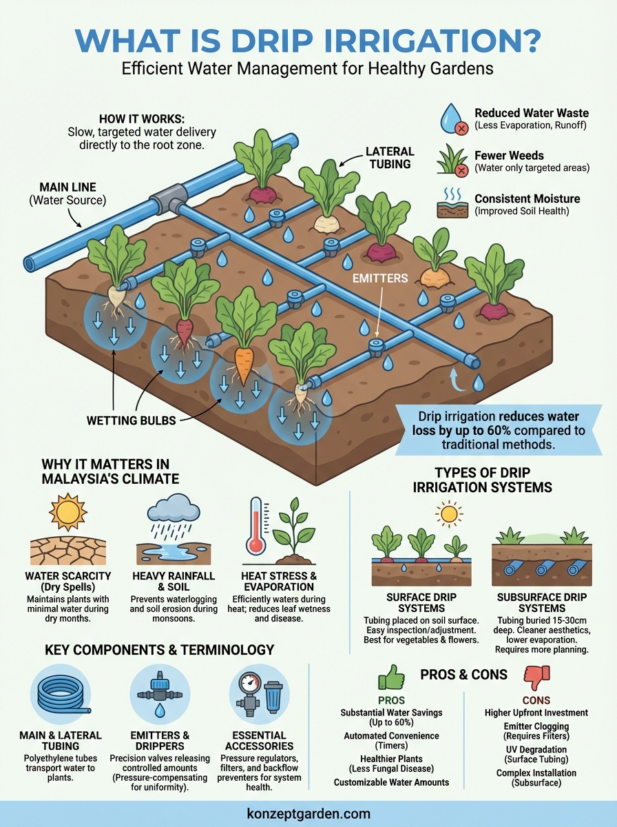 what is drip irrigation infographic