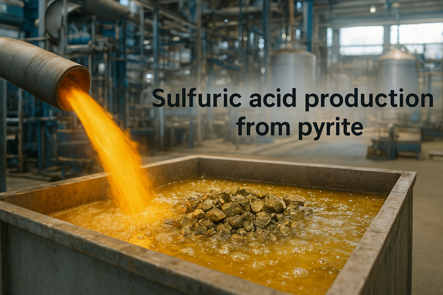 Sulfuric acid production from pyrite
