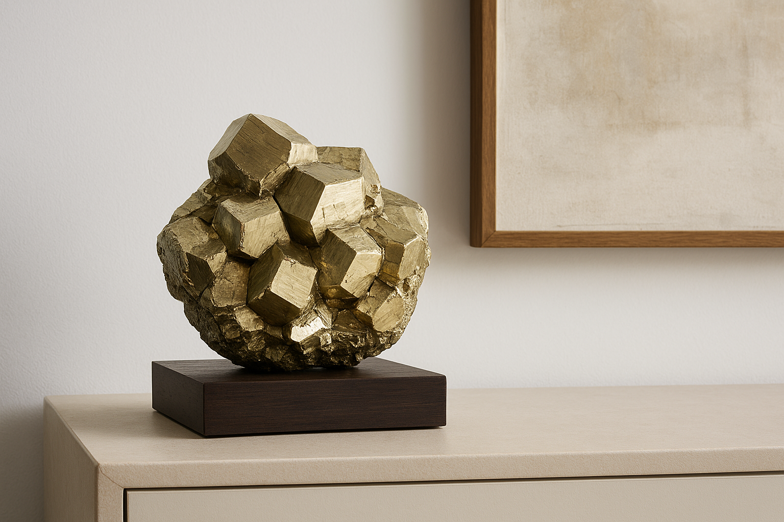 Selecting pyrite pieces for architectural impact