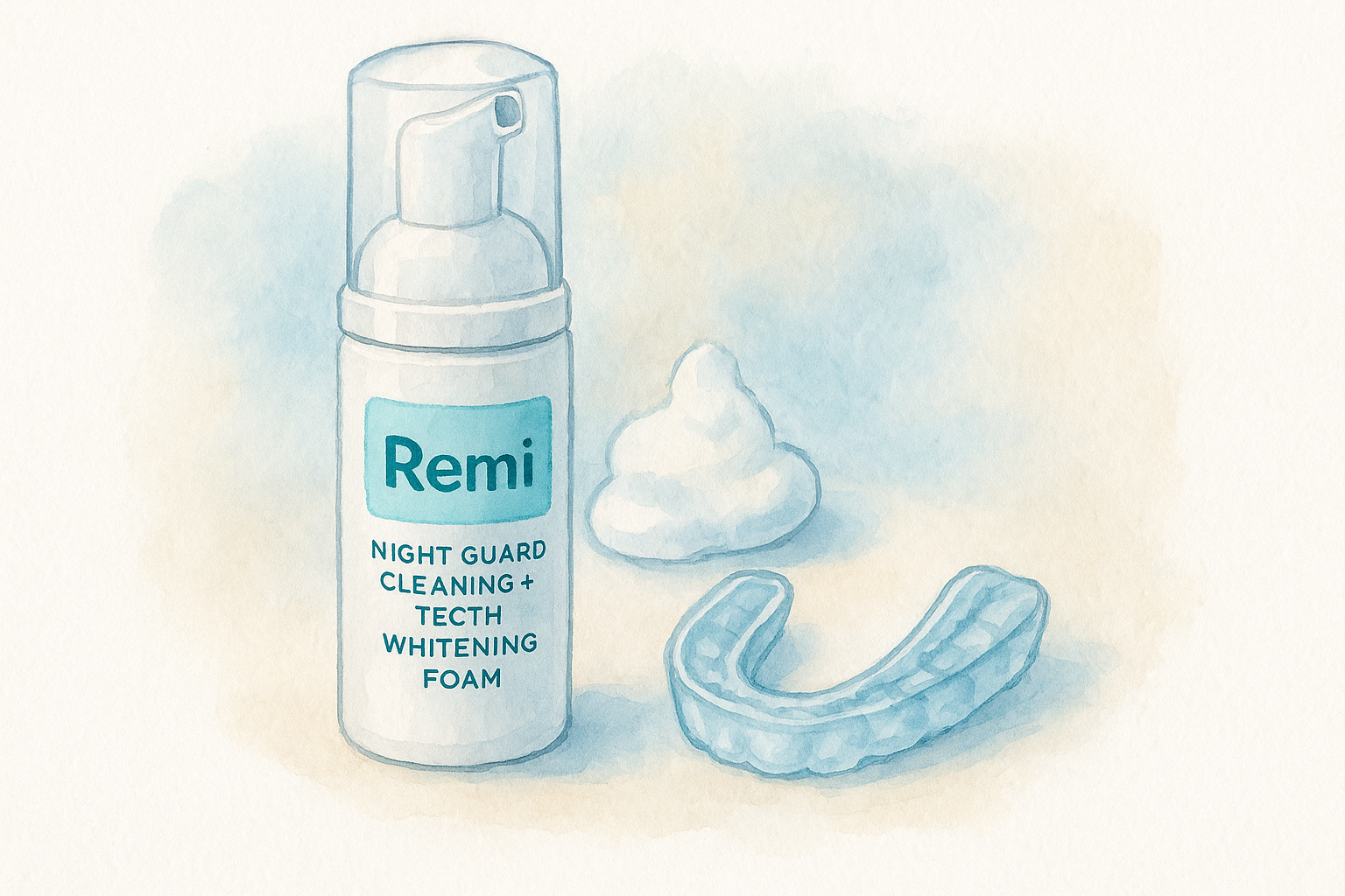 1. Remi night guard cleaning + teeth whitening foam