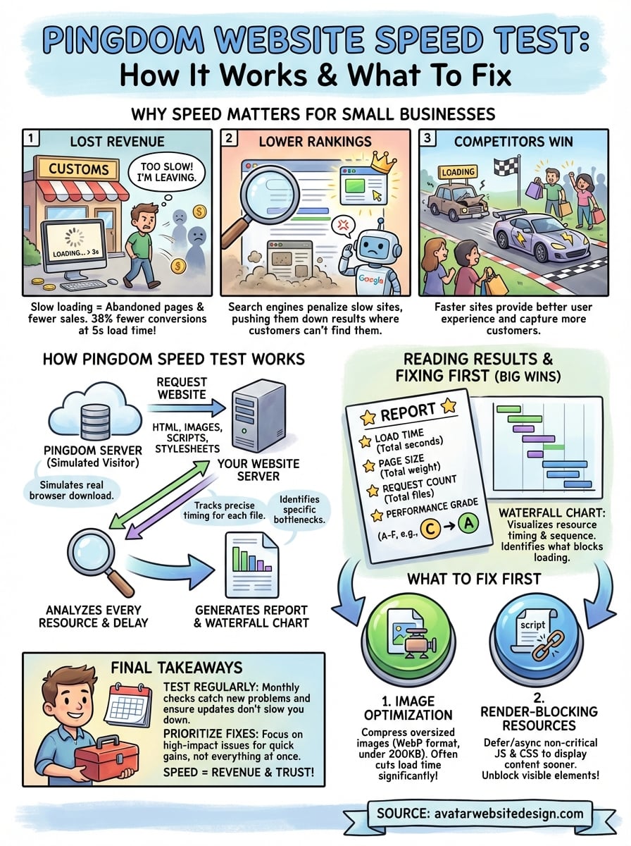 pingdom website speed test infographic