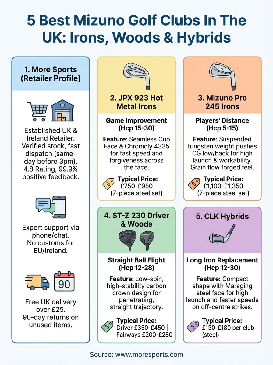 mizuno golf clubs infographic