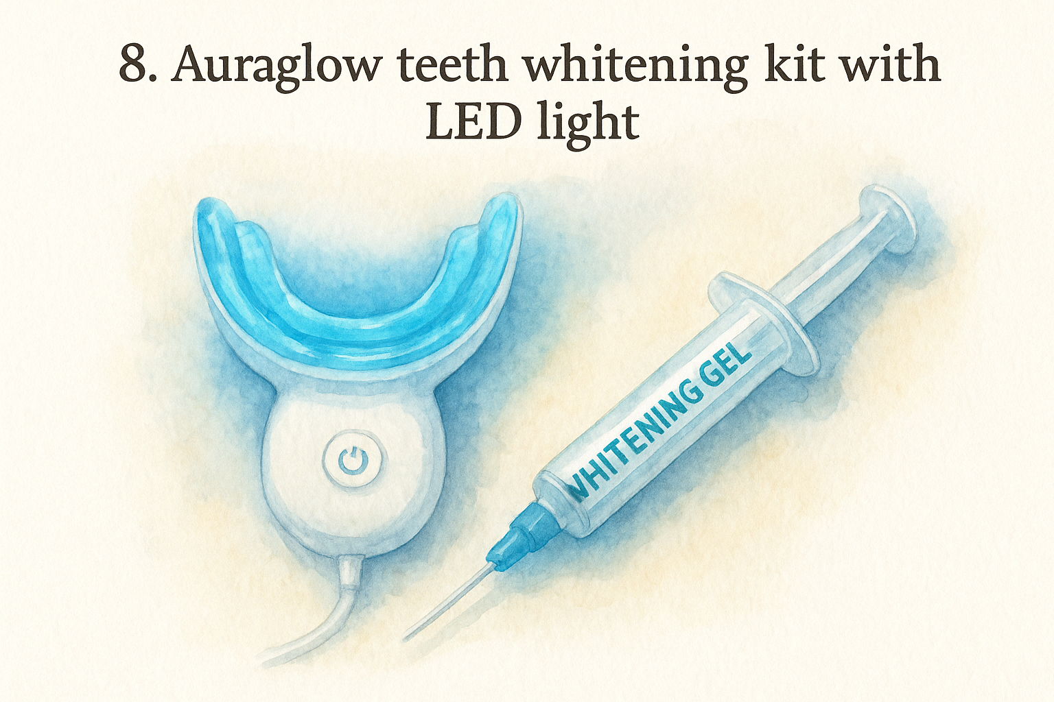 8. Auraglow teeth whitening kit with LED light