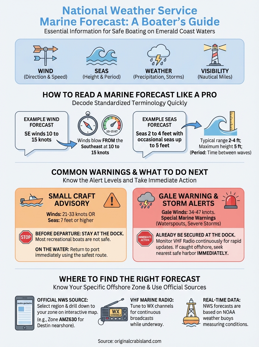 national weather service marine forecast infographic