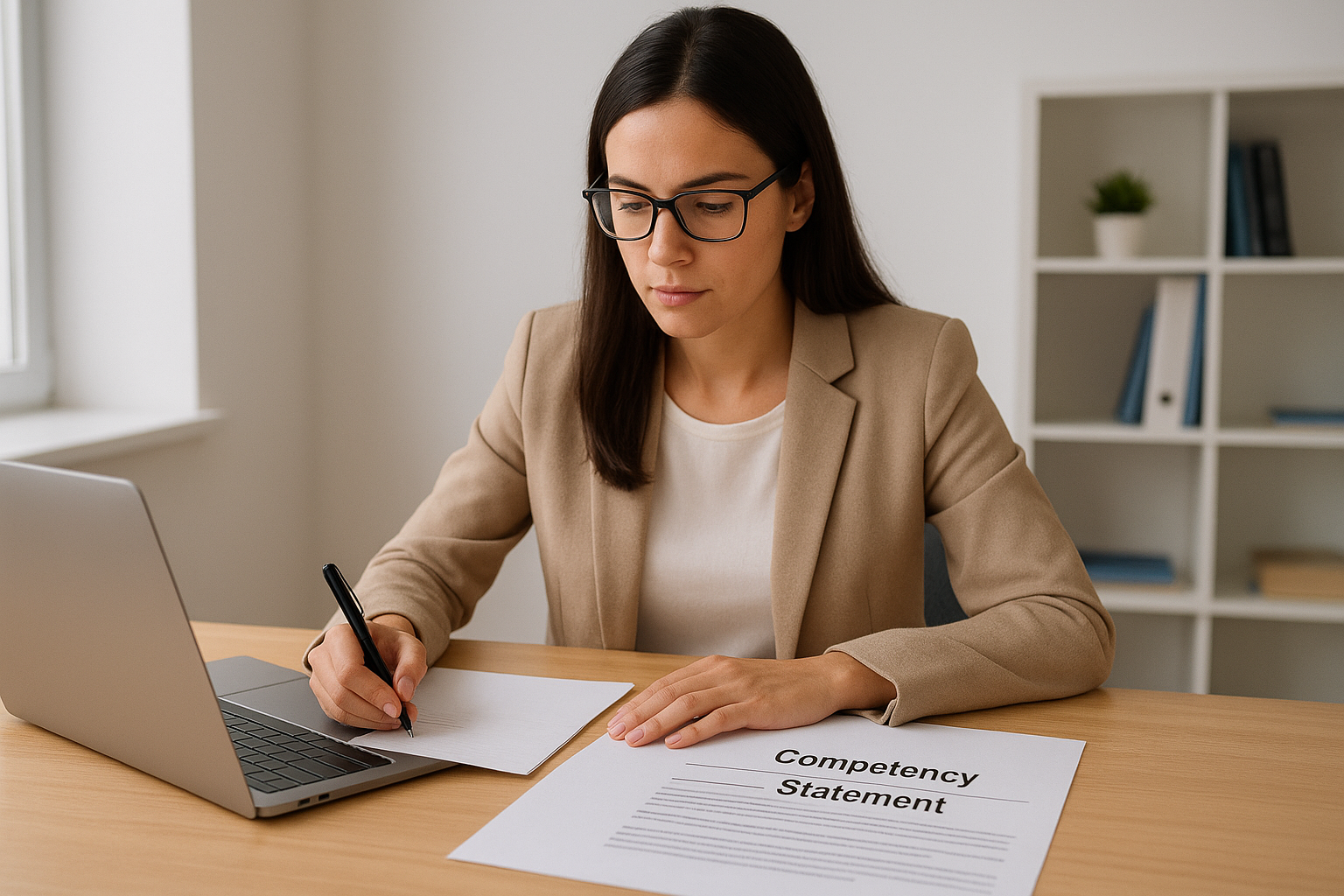 Write competency statements that describe actions