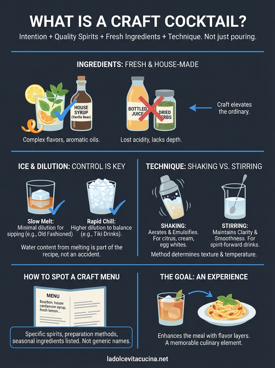 what is a craft cocktail infographic