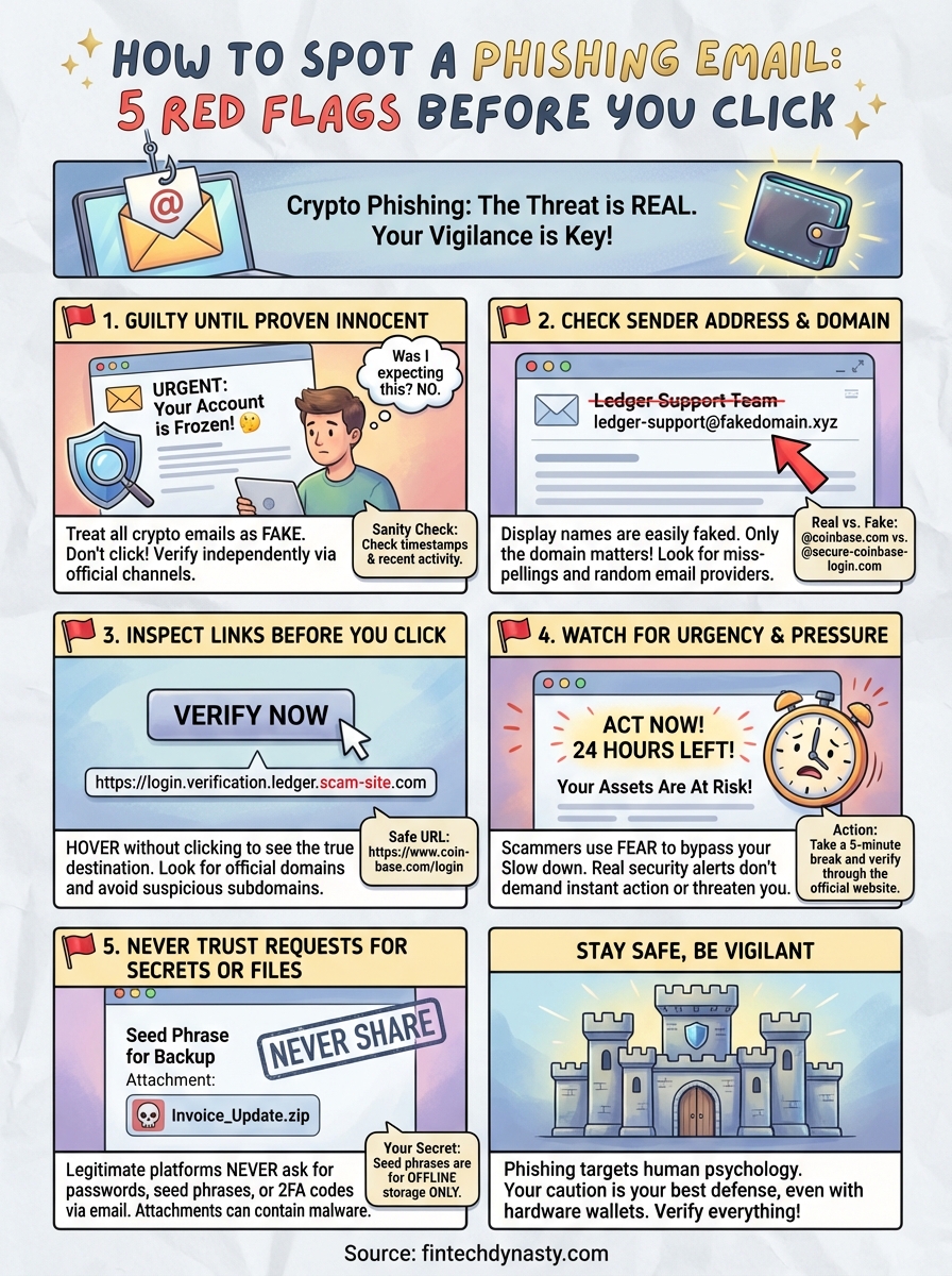 how to spot a phishing email infographic