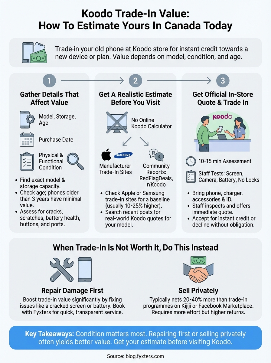 koodo trade-in value infographic