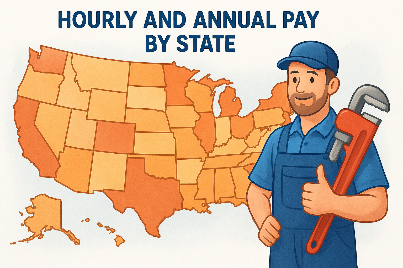 Hourly and annual pay by state