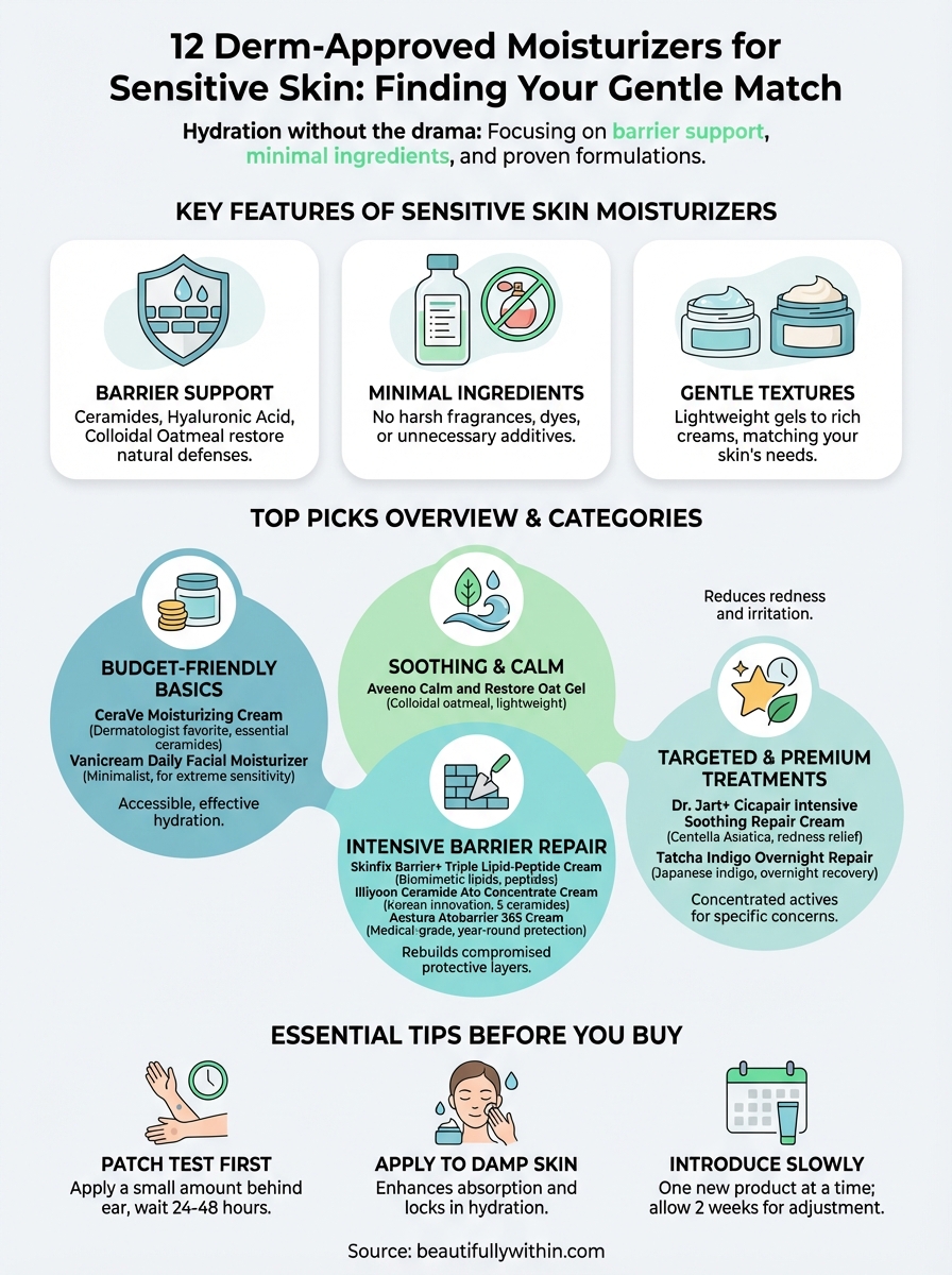 best moisturizer for sensitive skin infographic