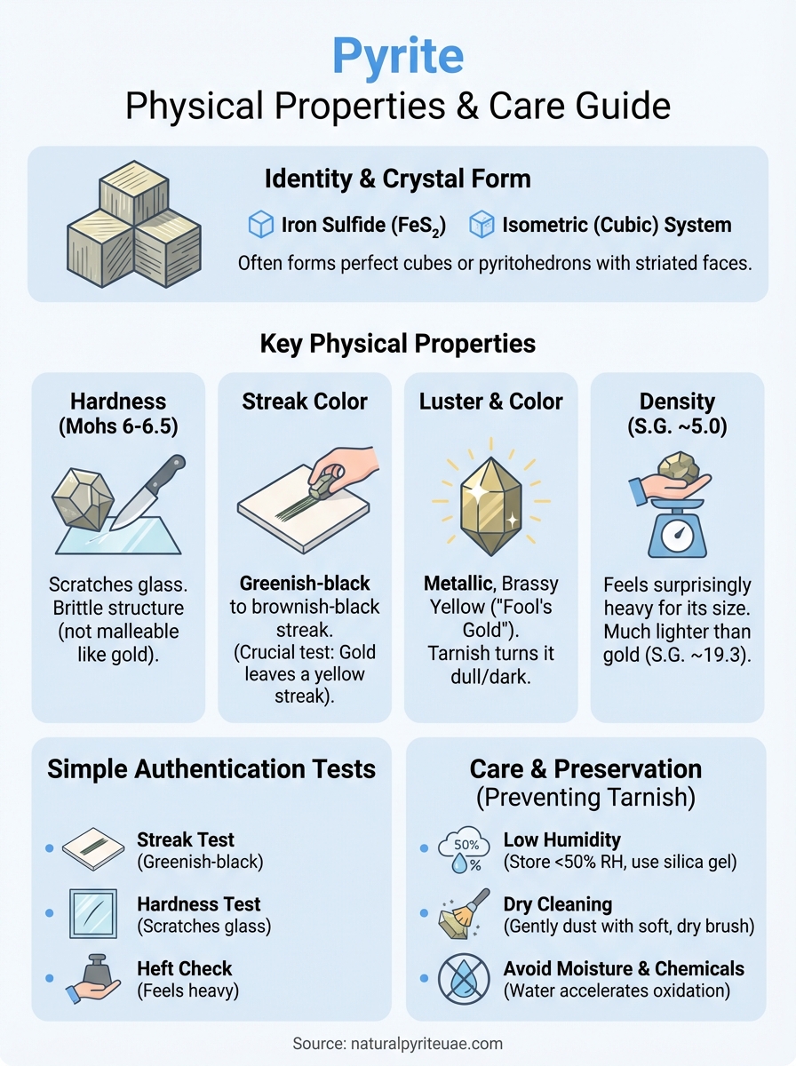 pyrite physical properties infographic