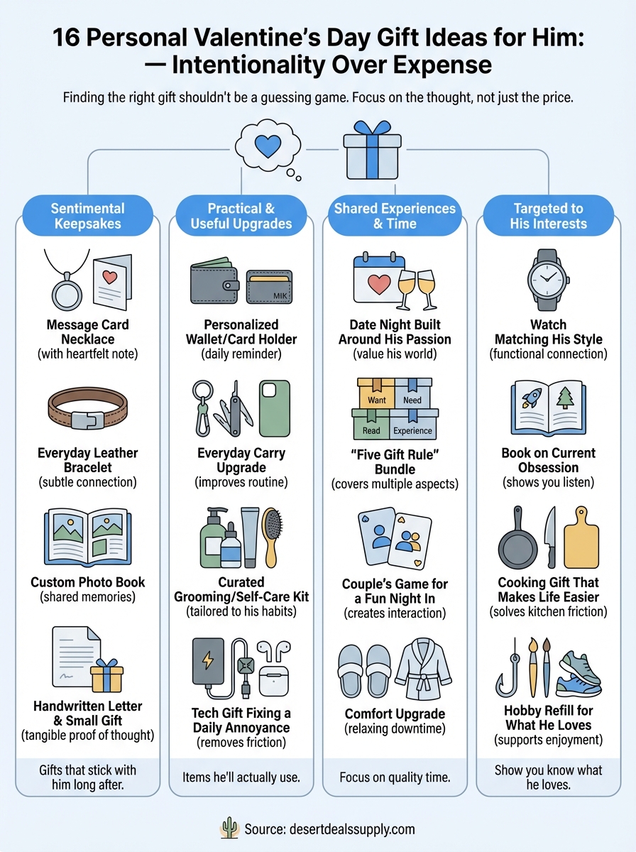 valentines day gift ideas for him infographic