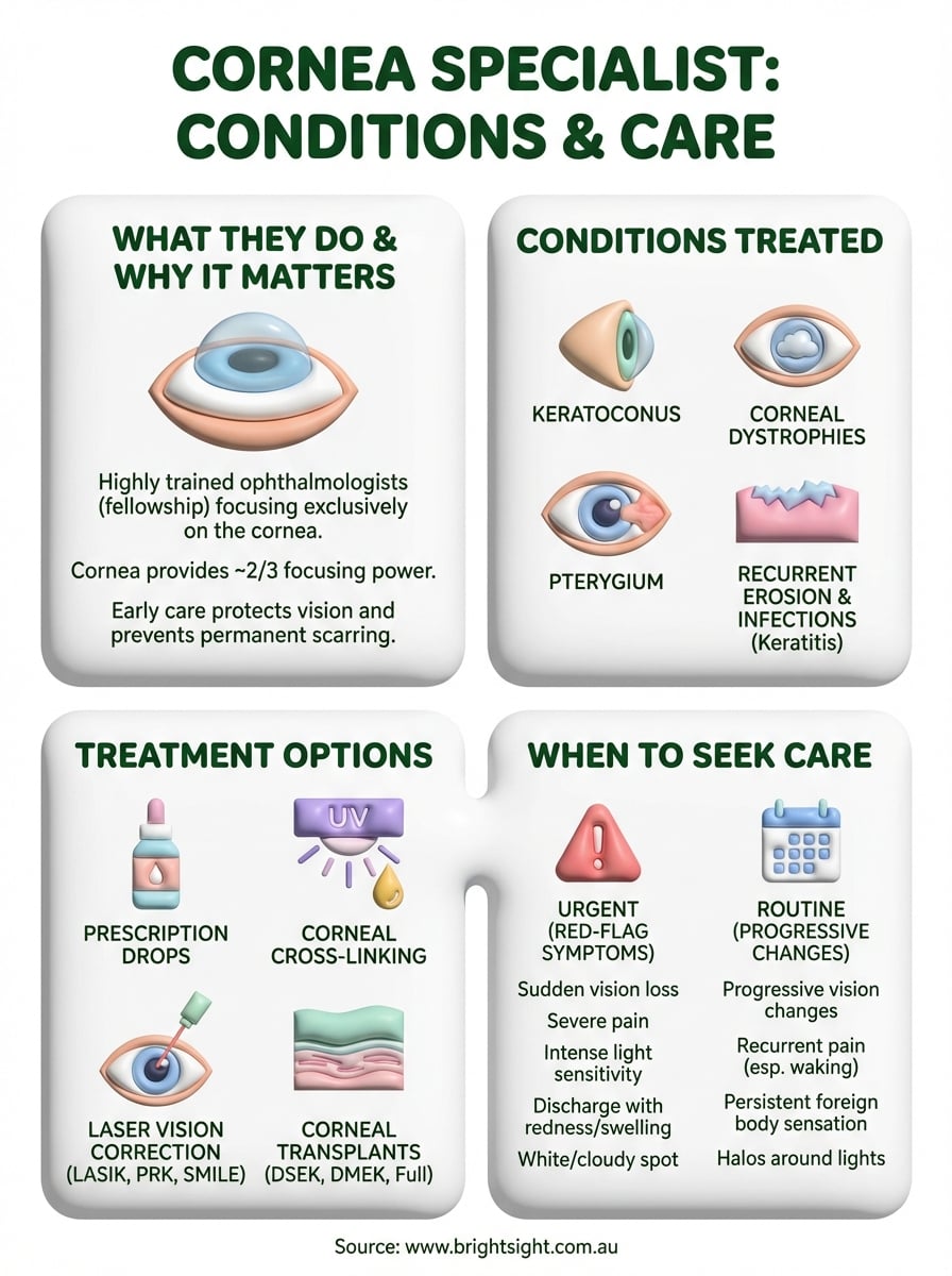 cornea specialist infographic