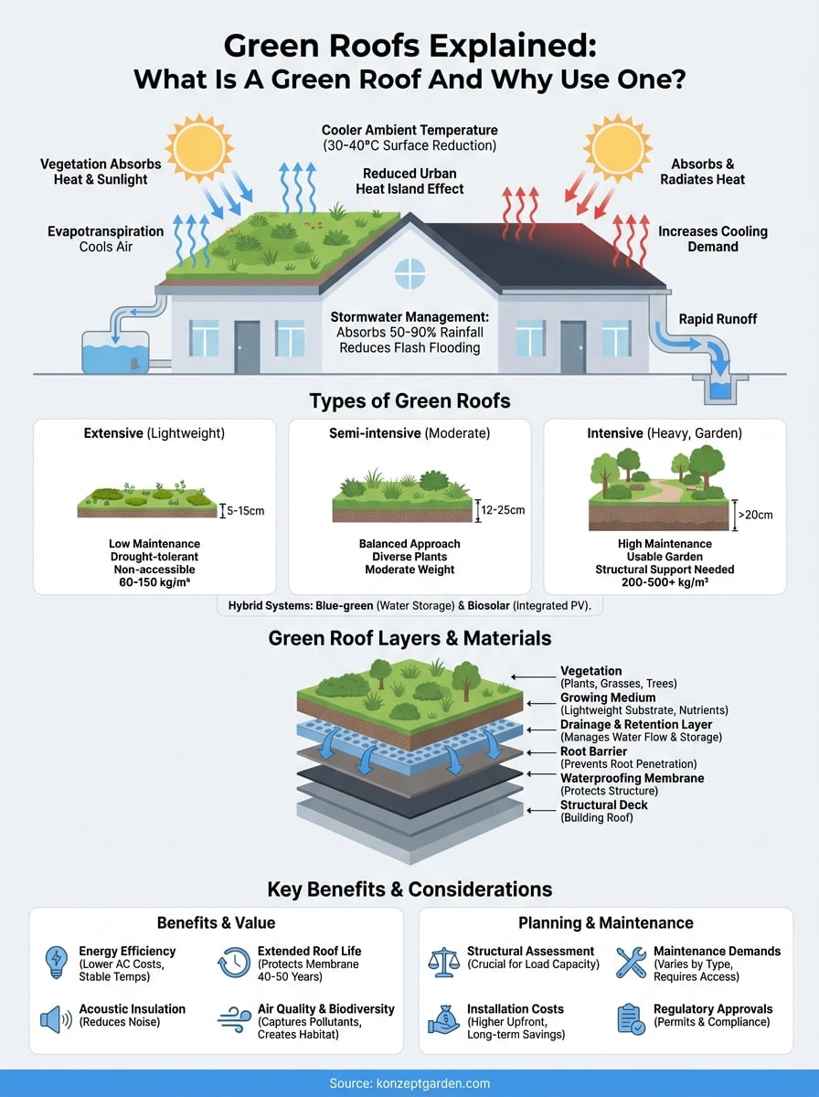 what is a green roof infographic