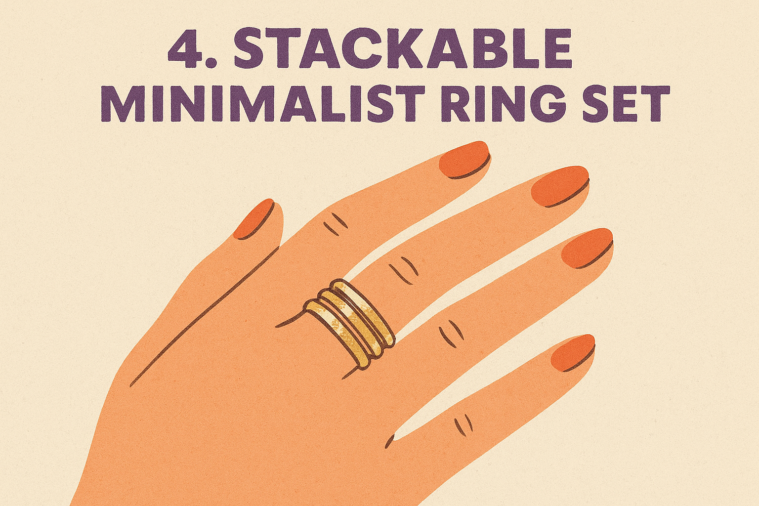 4. Stackable minimalist ring set