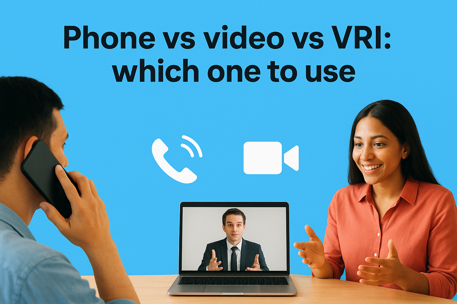 Phone vs video vs VRI: which one to use