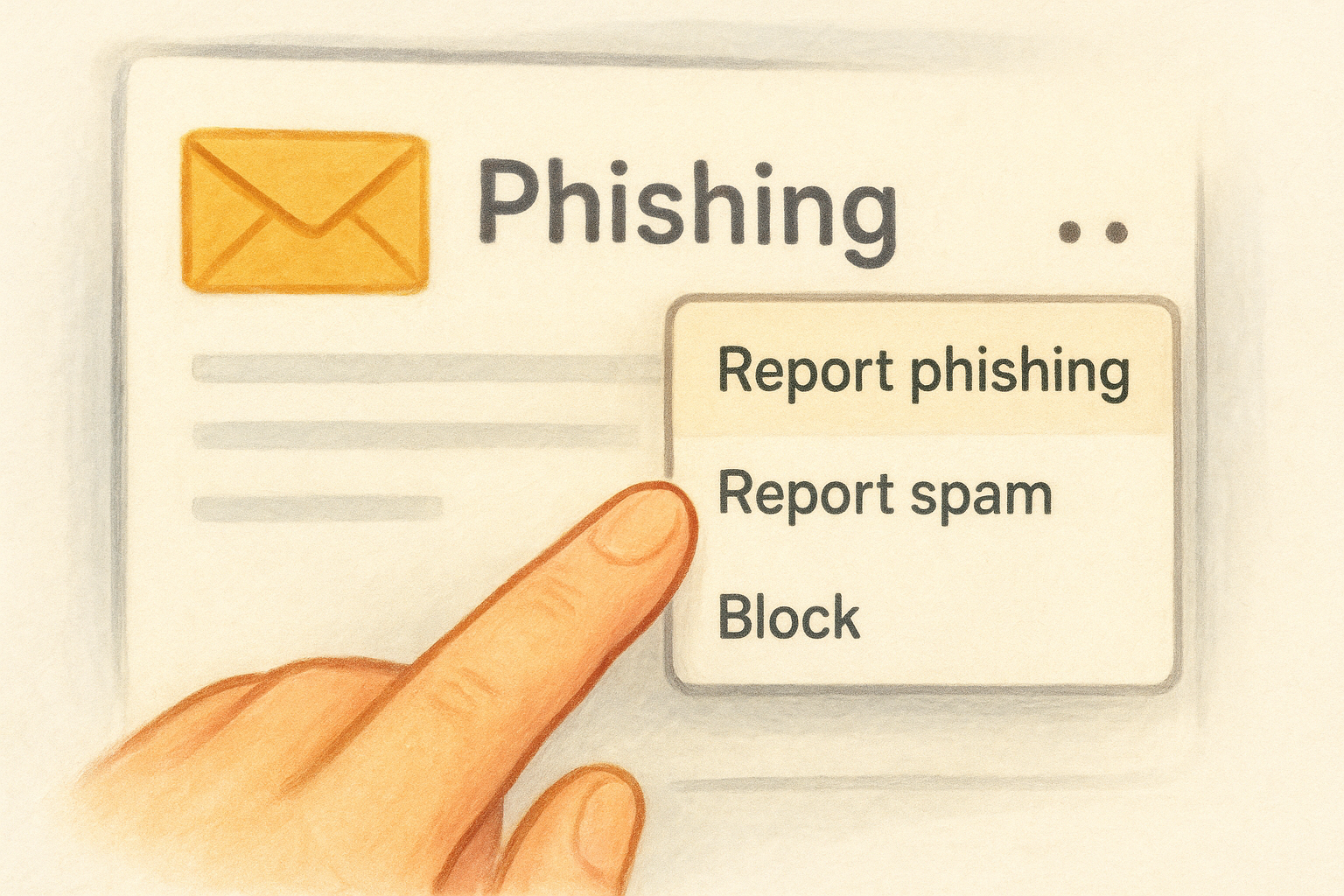 Using the built-in report button