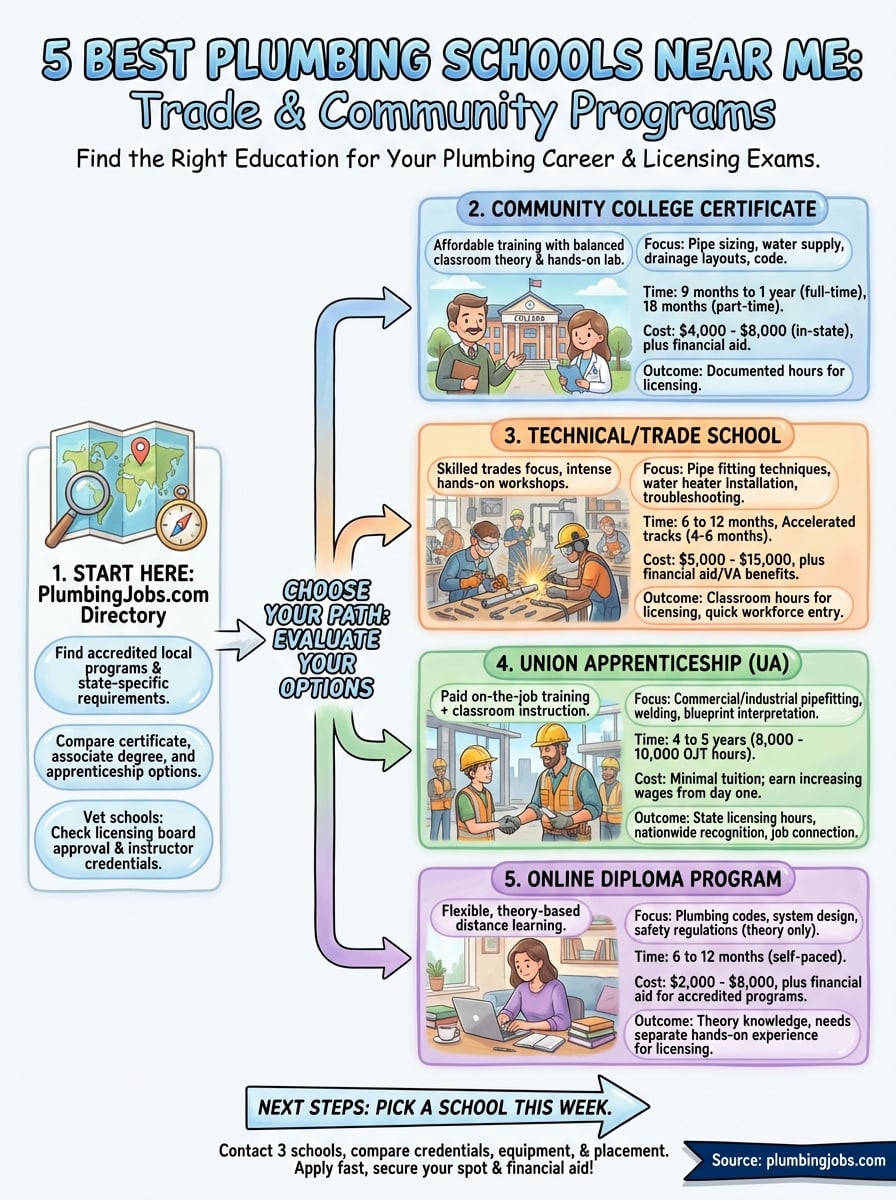 best plumbing schools near me infographic