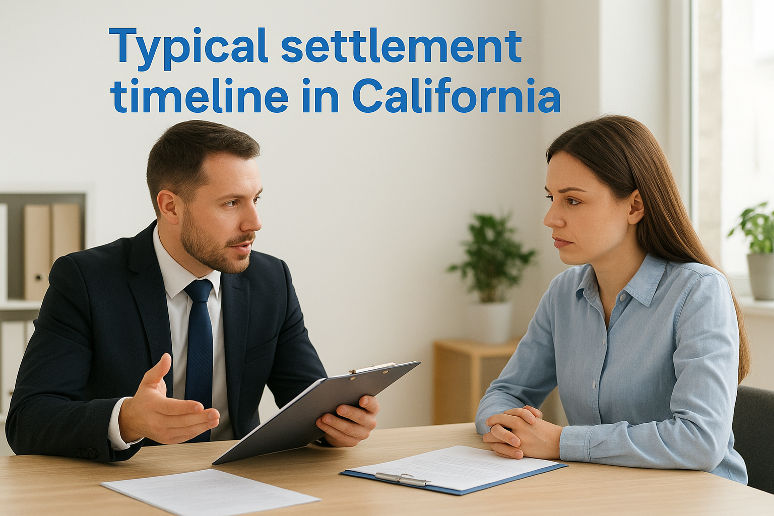 Typical settlement timeline in California